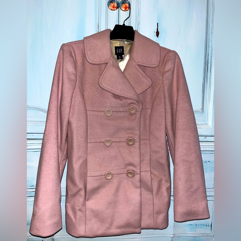GAP Pink Woolen Peacoat XS
